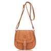 Womens Handbag Leisure PU Crossbody Bag Ladies Frame Hollow Weave Sling Bags