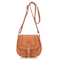 Womens Handbag Leisure PU Crossbody Bag Ladies Frame Hollow Weave Sling Bags