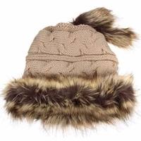 Womens Knitted Soft Warm Hat Scarf Snood Two Ways Crochet Beanies Hats