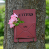 Wooden Box Wall Storage Hook Vintage Letter Holder Letter Rack With Key Decorative Wall Shelves