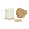 Wooden Sheep Shapes Non-slip Coasters Simple Home Office Decor