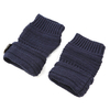 Wool Arm Warmers Knitting Half Finger Gloves Short Fingerless Button Mittens