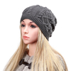 Wool Knit Beanie Hat Double Helix Cap