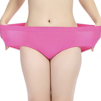 XL-2XL Women Comfortable Elastic Cotton Panties Seamless High Waist Underwear