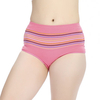 XL-2XL Women Cosy Stripe Cotton Panties Elastic Abdomen Shaping Underwear