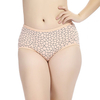 XL-6XL Women Breathable Printing Milk Silk Panties Soft Mid Waist Underwear