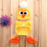 Yellow Duck Baby Girls Boys Crochet Knit Costume Photo Photography Outfits