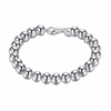 YUEYIN Beads Bracelet Silver Plated Beads Simple Women Bracelet