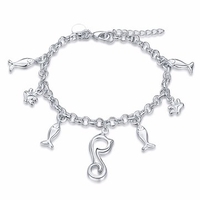 YUEYIN® Cat and Fish Cute Pendant Bracelet for Women