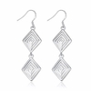 YUEYIN® Double Hollow Rhombus Spiral Pattern Earrings