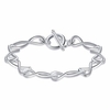 YUEYIN Elegant Bracelet Silver Plated Number 8 Pattern Women Bracelet