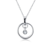YUEYIN Elegant Luxury Necklace Zircon Circle Pendant Necklace
