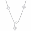 YUEYIN® Flower Women Necklace Sweet Elegant Silver Plated