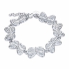 YUEYIN® Hollow Butterflies Silver Plated Women Bracelet