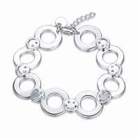 YUEYIN® Hollow Circle with Happy Face Simple Bracelet for Women Gift