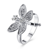YUEYIN Luxury Ring Zircon Dragonfly Women Ring Gift