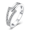 YUEYIN Luxury Ring Zircon Triangle Women Ring for Women Gift