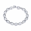 YUEYIN Luxury Simple Bracelet Silver Flower Oval Beads Bracelet