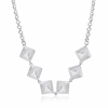 YUEYIN® Silver Plated Hollow Square Necklace