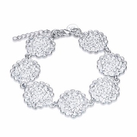 YUEYIN® Silver Plated Rose Flower Bracelet Fashion and Sweet