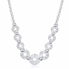 YUEYIN® Silver Plated Waving Circles Women Necklace