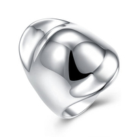 YUEYIN Simple Ring Helmet Silver Plated Ring for Women Gift