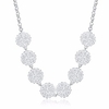 YUEYIN® Sweet Flower Necklace Silver Plated Rose Pendant