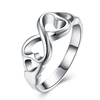 YUEYIN Sweet Ring Hollow Heart Number 8 Women Ring