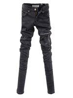 Zipper Long Denim Pencil Women Slim Skinny Jeans