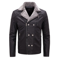 Zipper Pockets PU Leather Jackets
