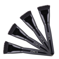 Zoreya Black Foundation Brush Blush Loose Powder Fiber Hair Face Makeup Cosmetic Tool