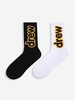2 Pièces Chaussettes Motif de Lettre