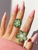 2 Pièces Ensemble de Bague Fleur