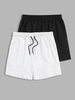 2 Pièces Short de Survêtement Simple à Cordon M Multi a