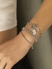 3 Pièces Bracelet à Plusieurs Branches Torsadé avec Inscription Good Luck