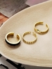 3 Pièces Ensemble de Bague Ouverte Evidée