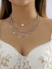 3 Pièces Ensemble de Collier Papillon Strass en Fausse Perle