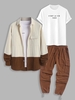 3 Pièces Ensemble de Pantalon à Imprimé Lettre C