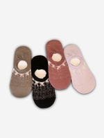 4 Pièces Chaussettes de Bateau Invisibles en Dentelle Epissée