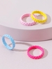 4 Pièces Ensemble de Bague en Couleur de Bonbon