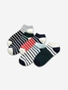 5 Paires Chaussettes Courtes Rayées