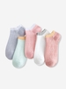 5 Paires Chaussettes Mi-Mollet Antidérapantes Torsadées en Blocs de Couleurs