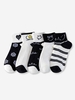 5 Paires de Chaussettes Vintages Visage en Forme de Cœur Rayés