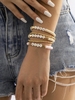 5 Pièces Bracelets Lettre Perlé
