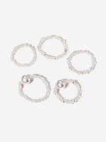 5 Pièces Ensemble de Bagues Style Simple en Fausse Perle