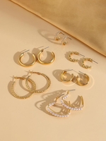 6 Pièces Boucles D