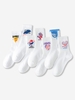7 Paires Chaussettes à Motifs Amusants