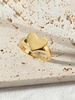 Bague en Forme de Cœur en Or Plaqué 18K
