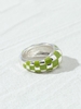 Bague Epaisse à Carreaux
