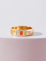 Bague Lustrée Lettre Colorée